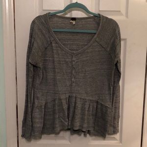 Free people thermal loose top Sz Sm